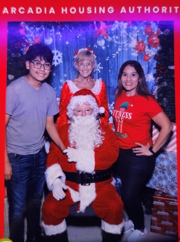Able and Claudia with Santa Claus
