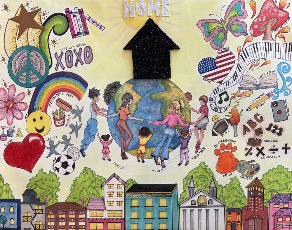 What Home Means to Me Contest 2024 winning artwork.