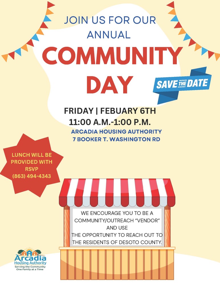 Community Day flyer. All text from flyer is above the image.