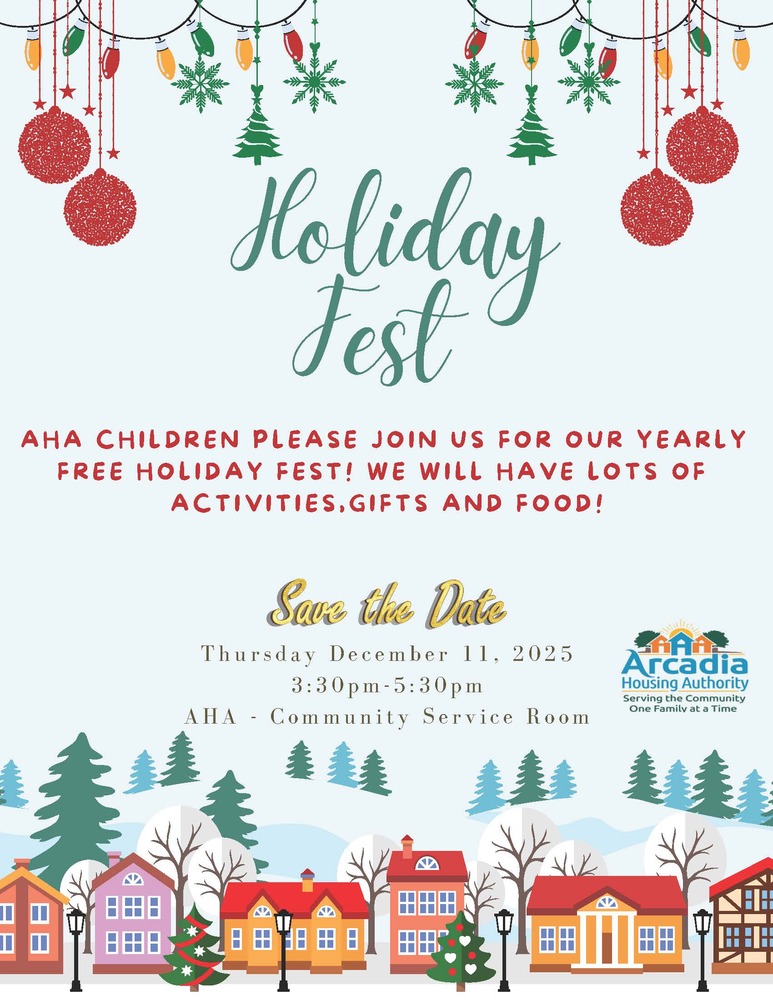 Holiday Fest flyer. Content of flyer is above the image.